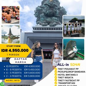 Paket All-in 5D4N Bali + Nusa Penida 2-3 Orang